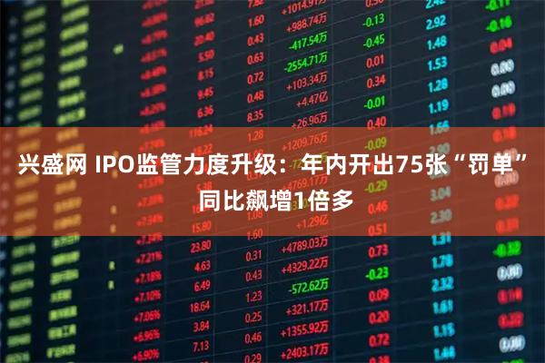兴盛网 IPO监管力度升级：年内开出75张“罚单” 同比飙增1倍多